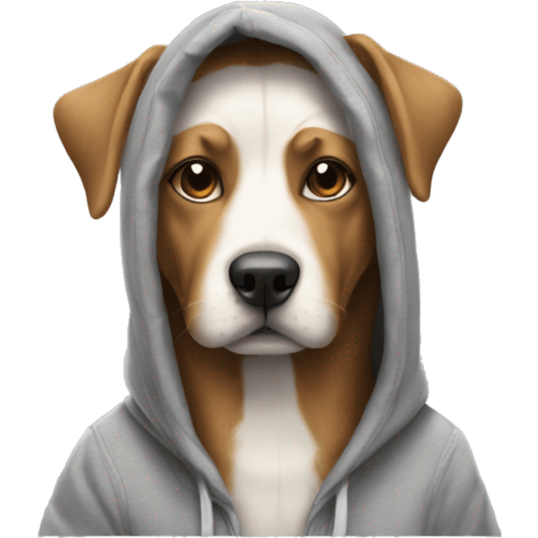 Draw a dog wearing a hoodie  emoji