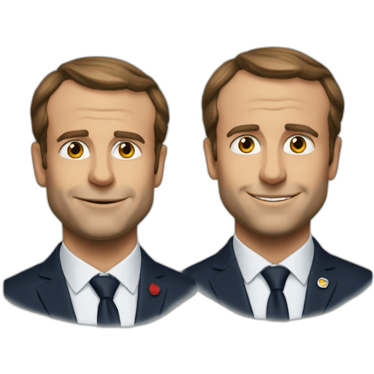 Macron qui fait un bisous emoji