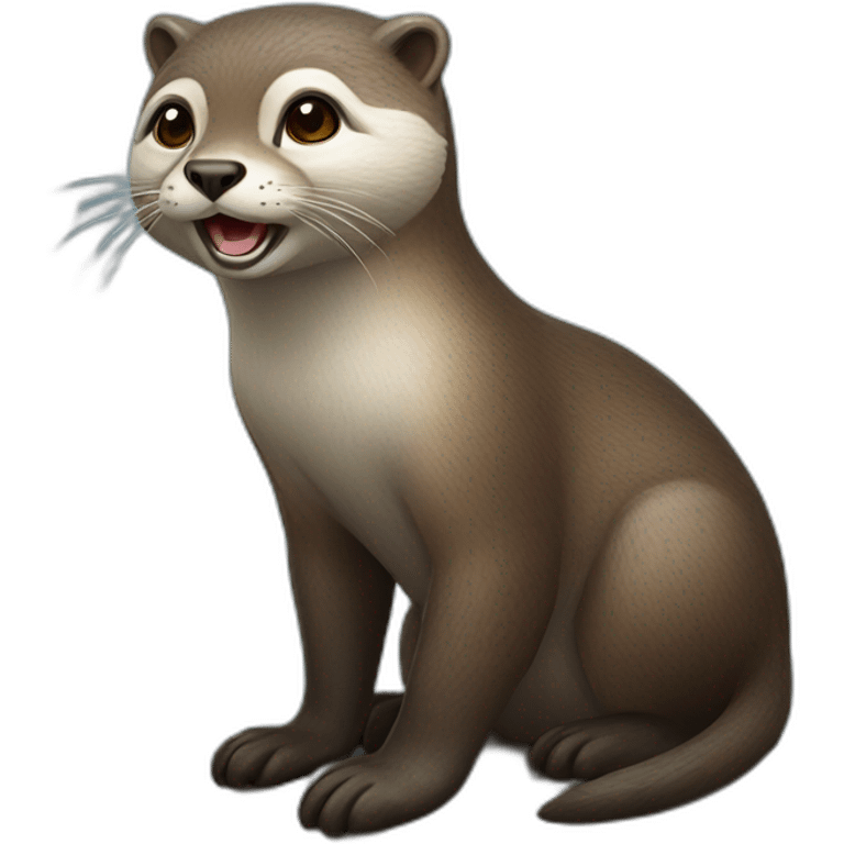 Chat sur une loutre emoji