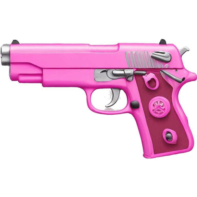 pink handgun emoji