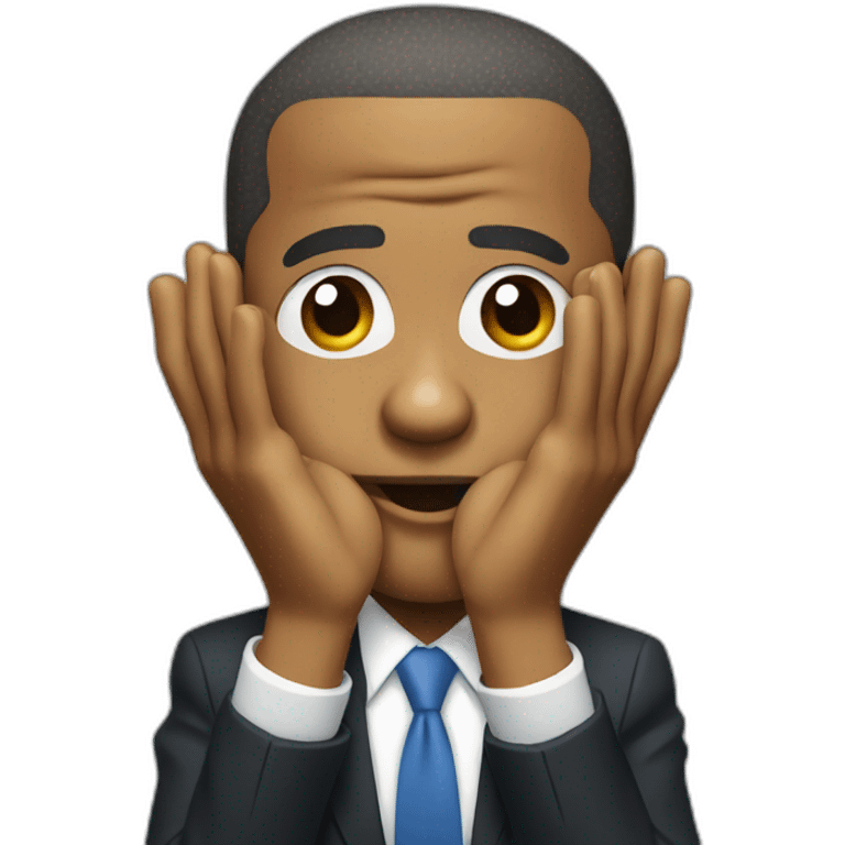 Obama with his hands up emoji