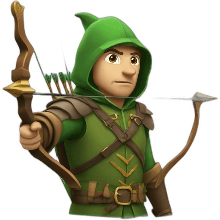 Robin Hood with bow and arrow emoji