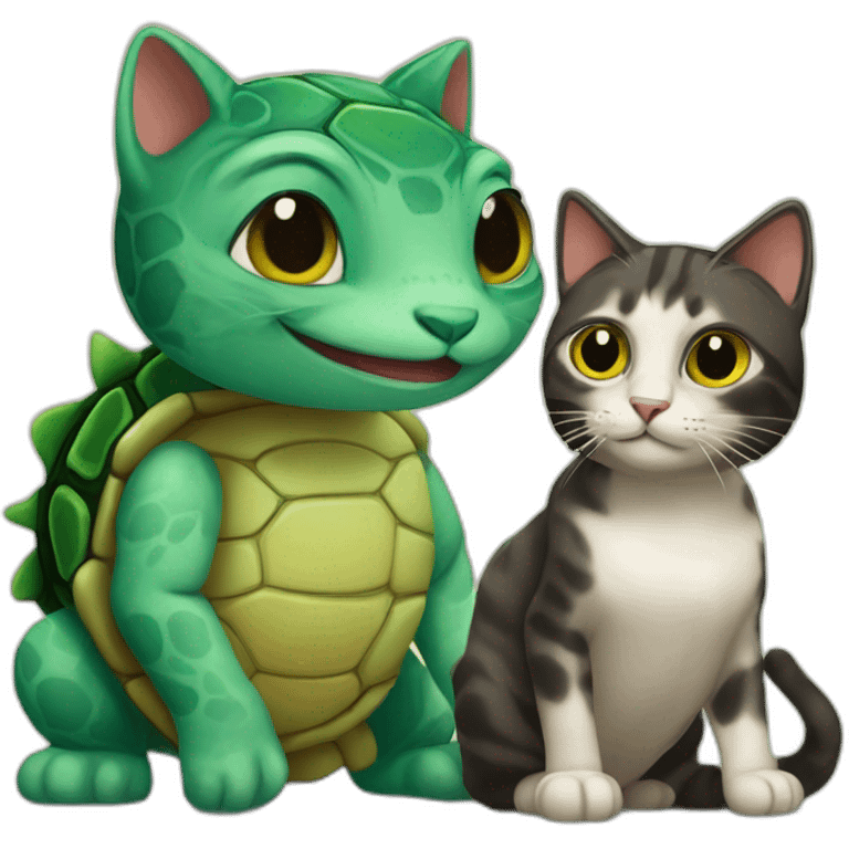 Cat and Tortule  emoji