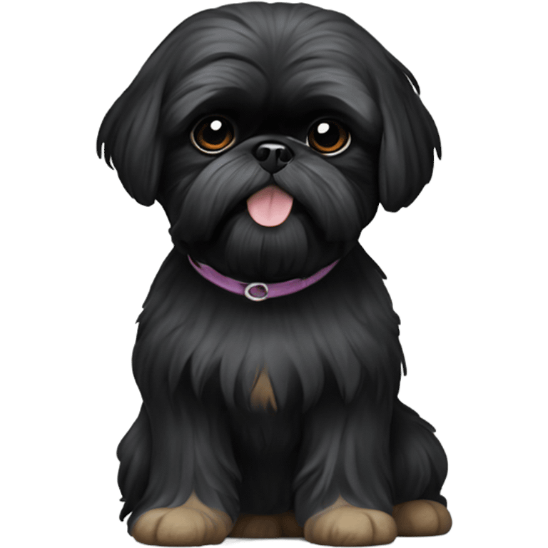 Black Shih tzu as  emoji