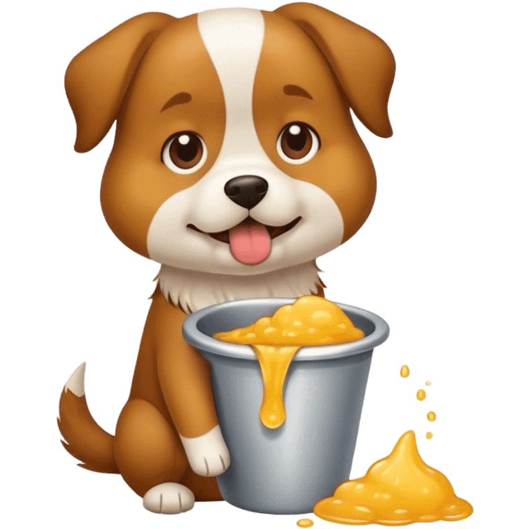 Dog eating pee emoji