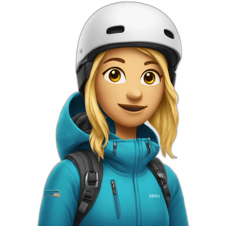 Snowboarder girl emoji