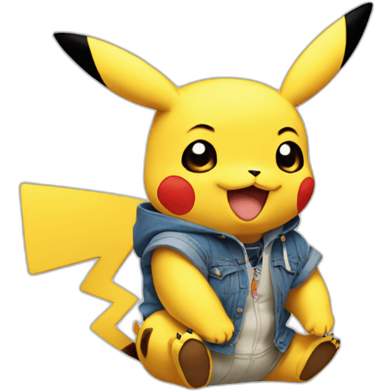 Pikachu with stitch emoji