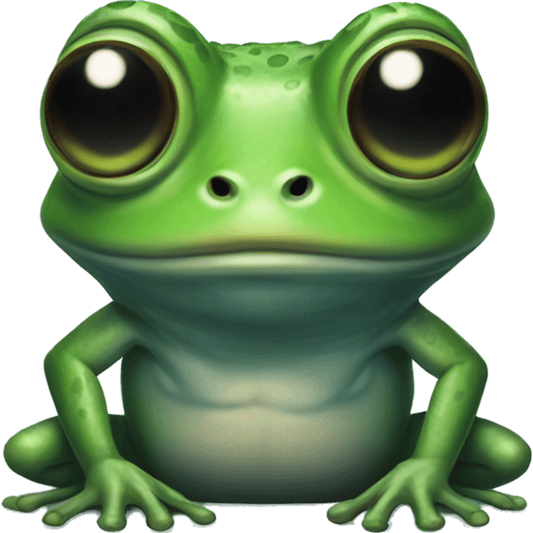 Alien frog emoji