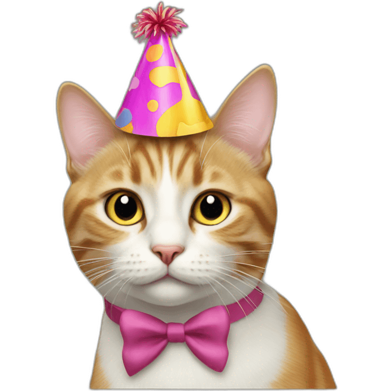 cat with a party hat emoji