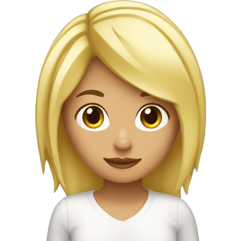 Chica rubia blanca  emoji