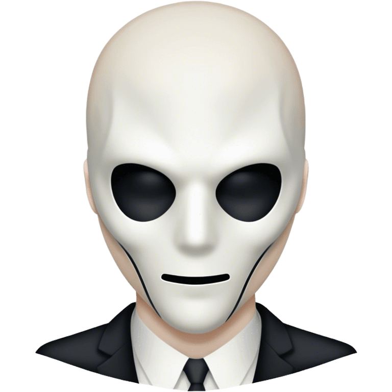 slenderman with a white mask with no details on it emoji