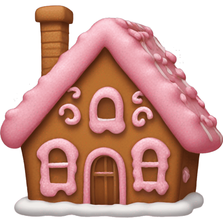 Pink ginger bread house emoji