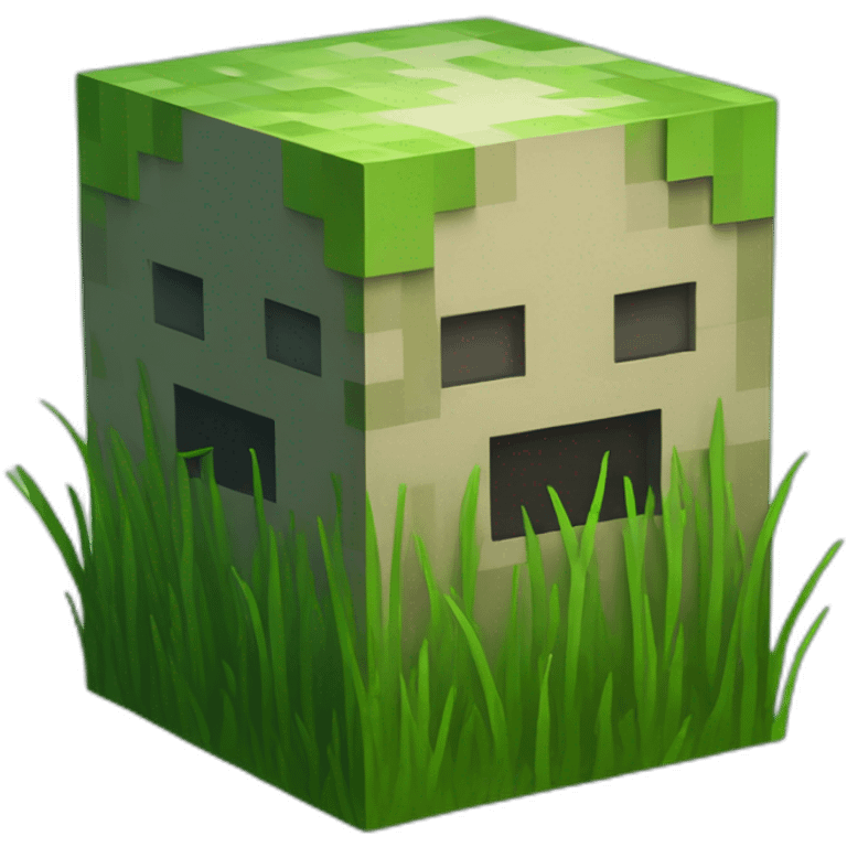 Minecraft grass block emoji