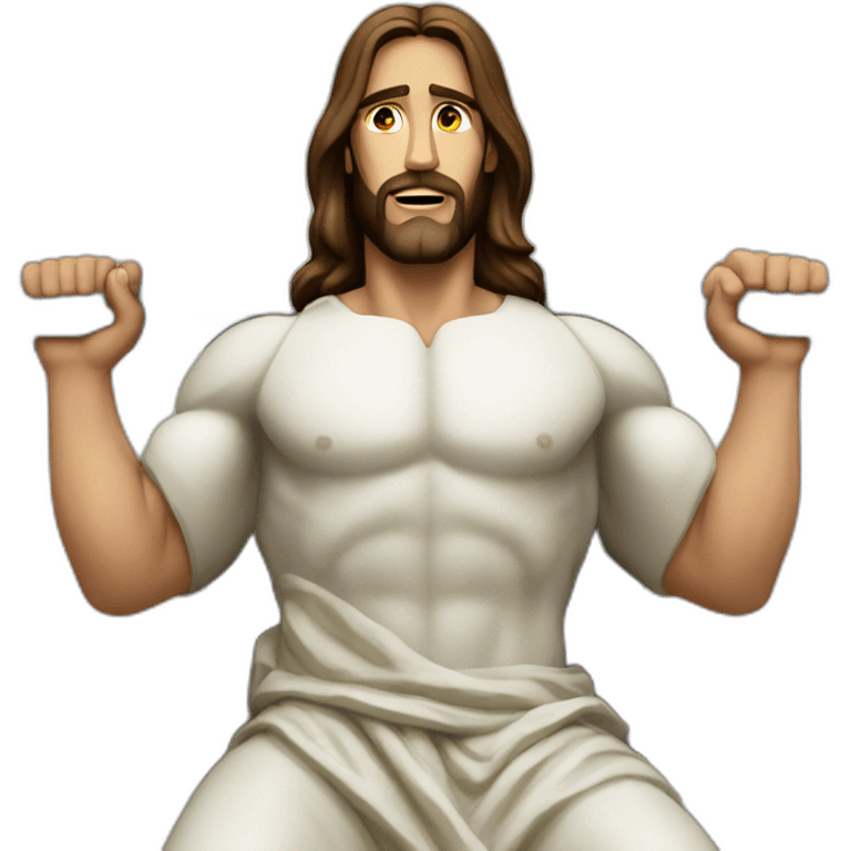 Jesus Christ bench press emoji