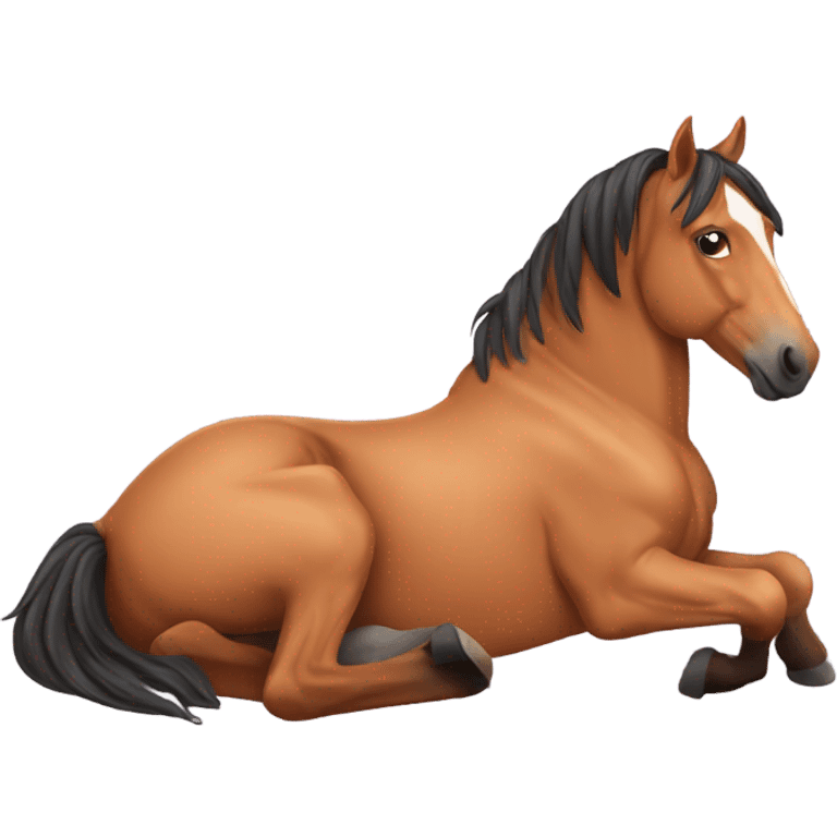 laying horse emoji