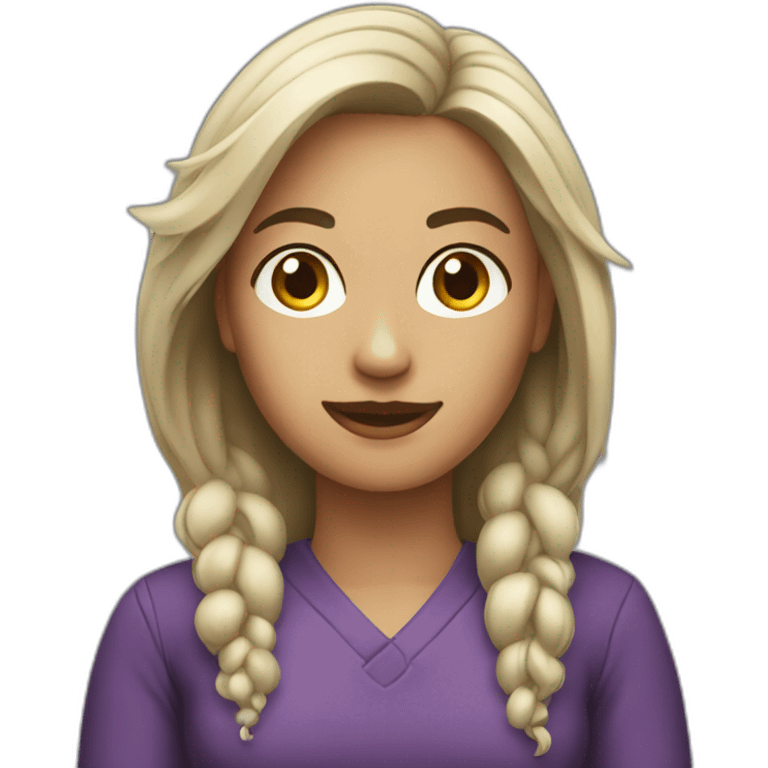 woman with computer style iphone emoji