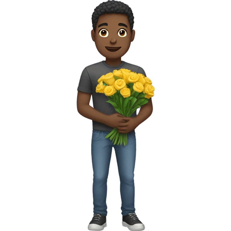 boyfriend giving flowers emoji