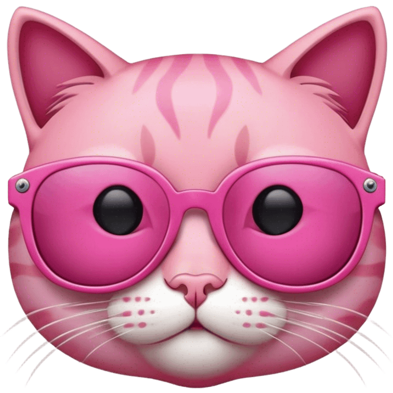 Pink Cat with sunglasses emoji