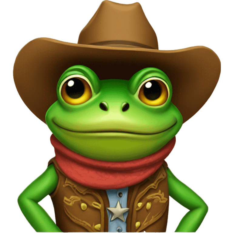 Cowboy frog  emoji