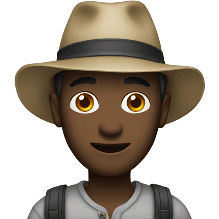 casual male portrait with hat emoji