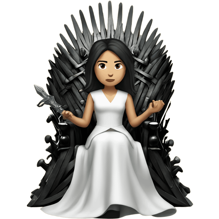 Asian girl on the iron throne emoji