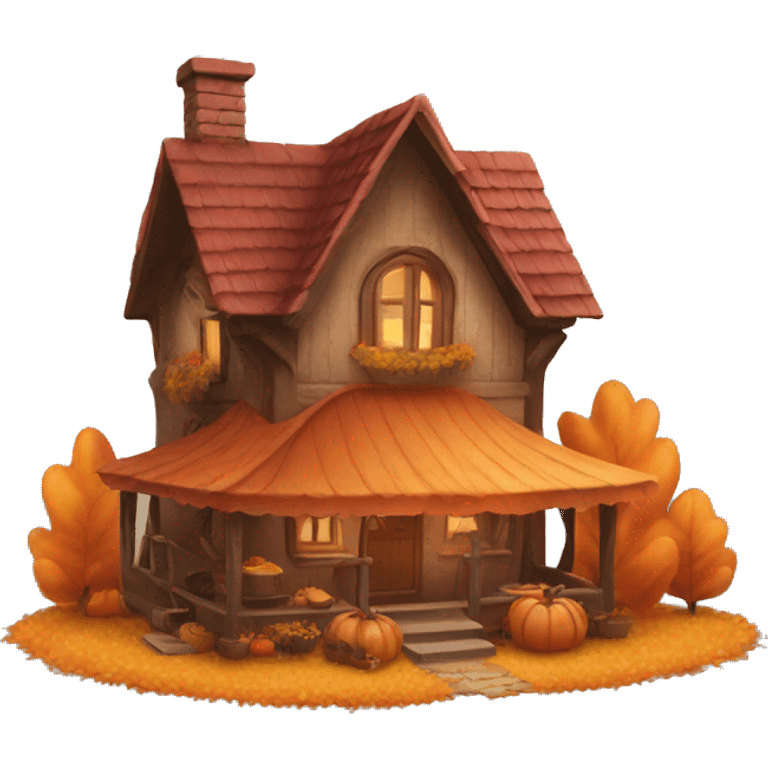 Cozy autumn home emoji