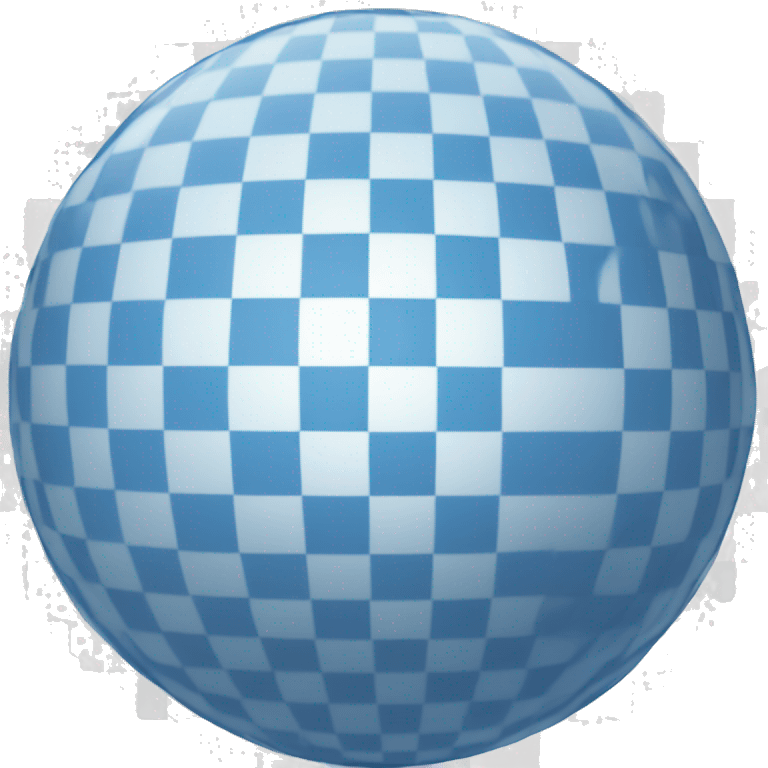 Blue sphere with a white check in it emoji