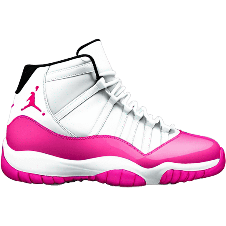 Pink and white Jordan 11 emoji