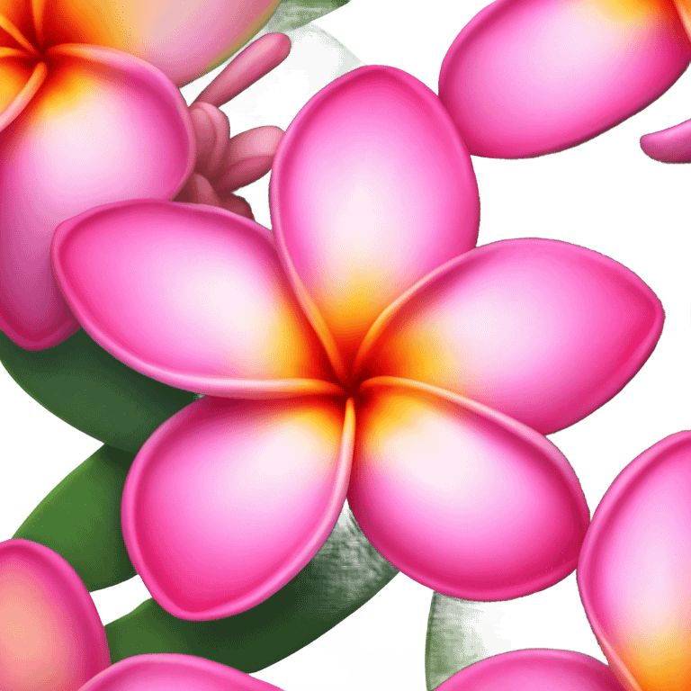 pink frangipani emoji