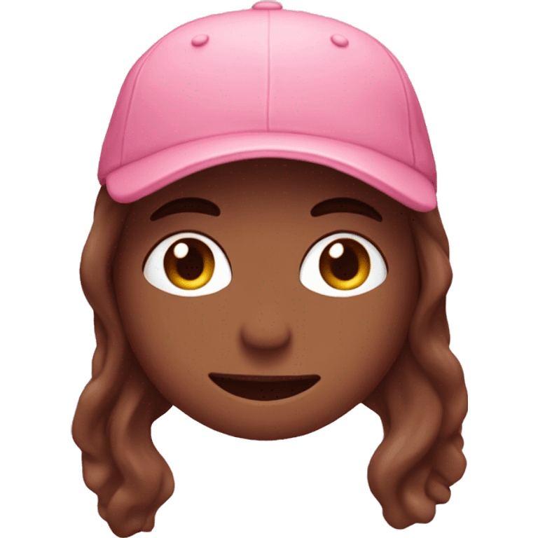 aesthetic Pink cap with cacao  emoji