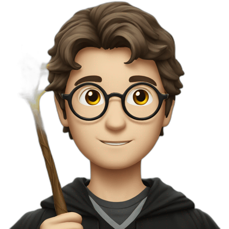 Harry Potter with magic wand emoji