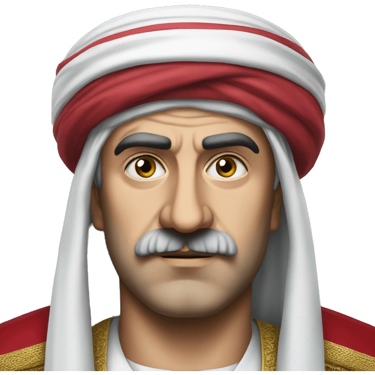 Turkish Sultan photorealistic serious emoji