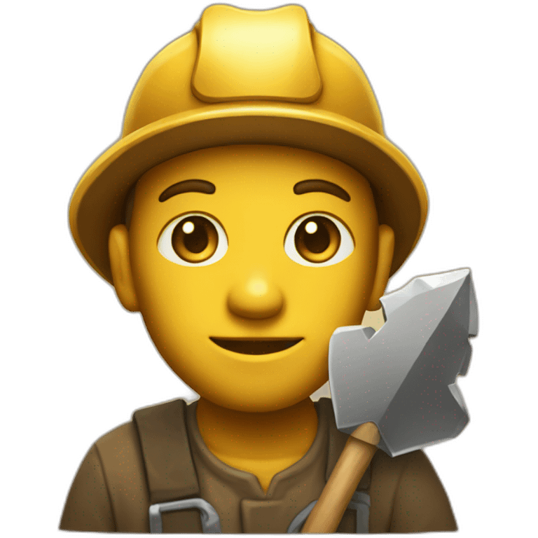 Gold Miner with pick ace emoji