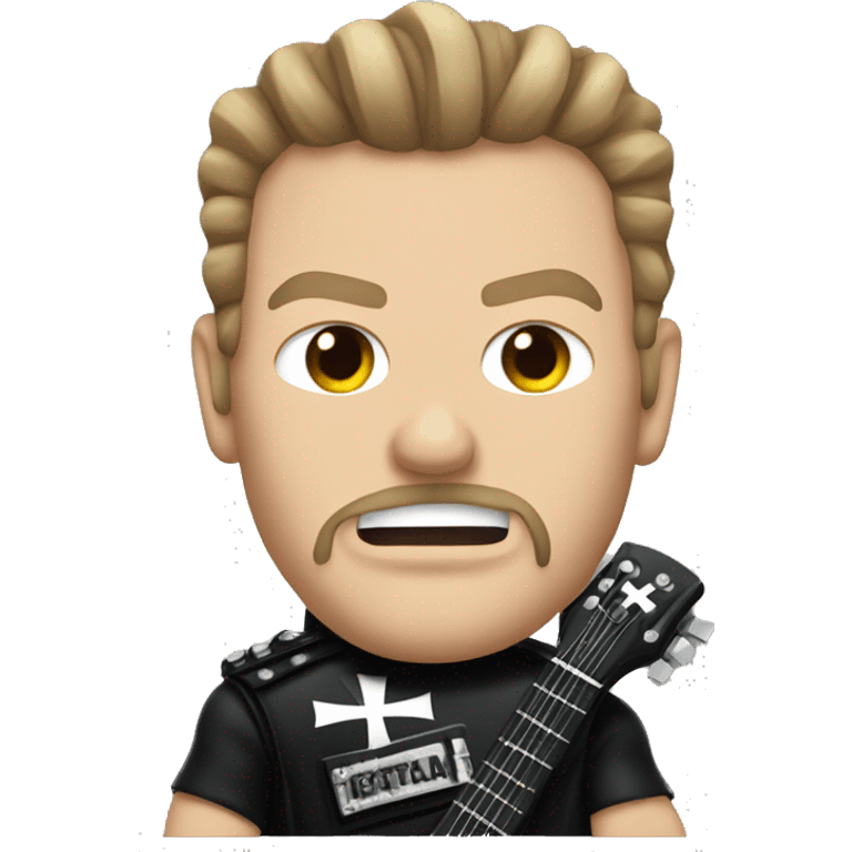 James hetfield with iron cross guitar emoji