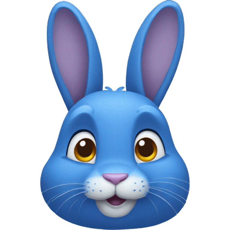 Blue rabbit emoji