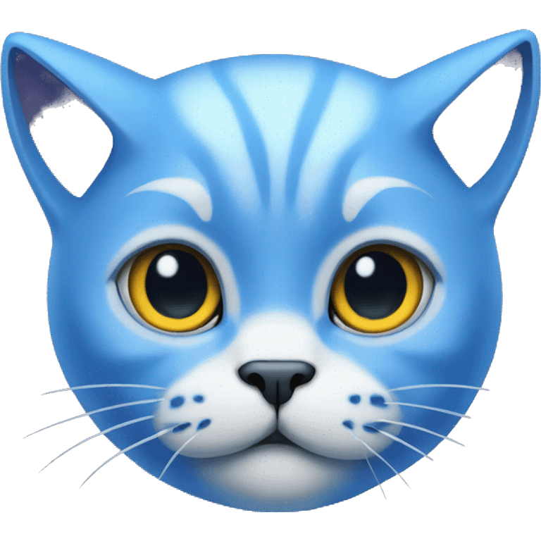 The blue atomic cat  full height emoji