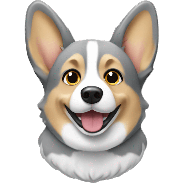 Grey corgi  emoji