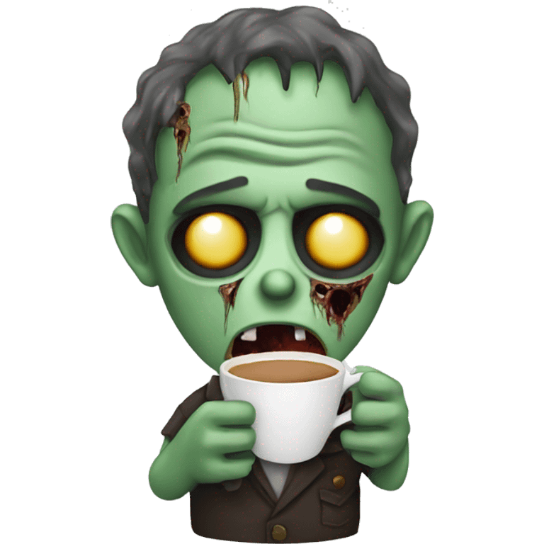 zombie drinking coffee emoji