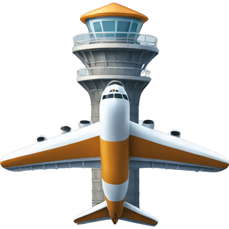 plane and tower emoji