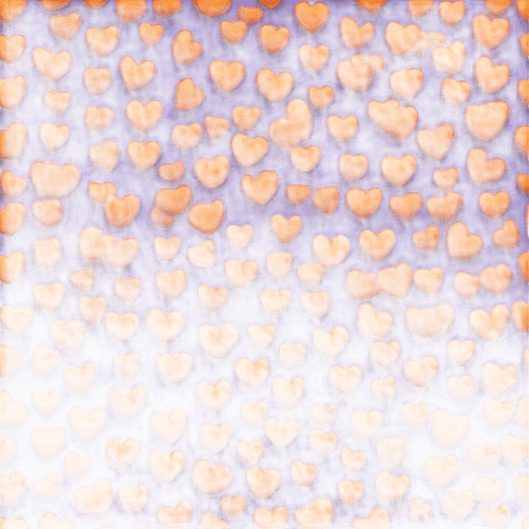 Neon orange heart  emoji