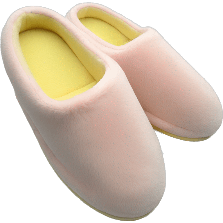 Light pink luxury slippers Pale yellow  emoji