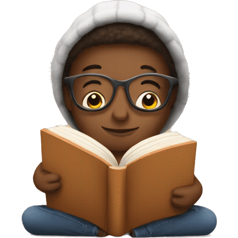 Cozy with a book emoji