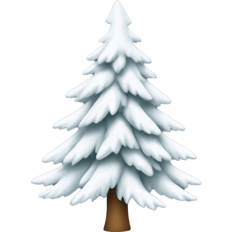  actual white fir christmas tree isolated.  emoji