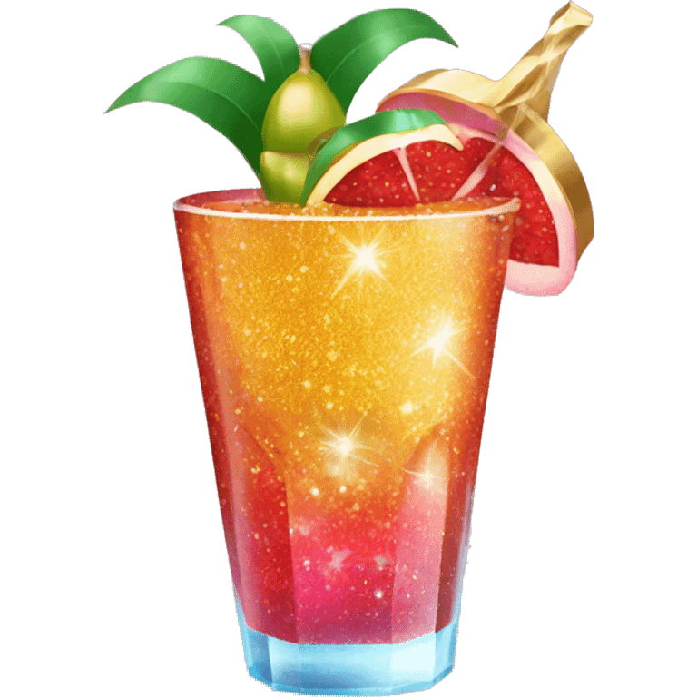 glittery fruit cocktail emoji