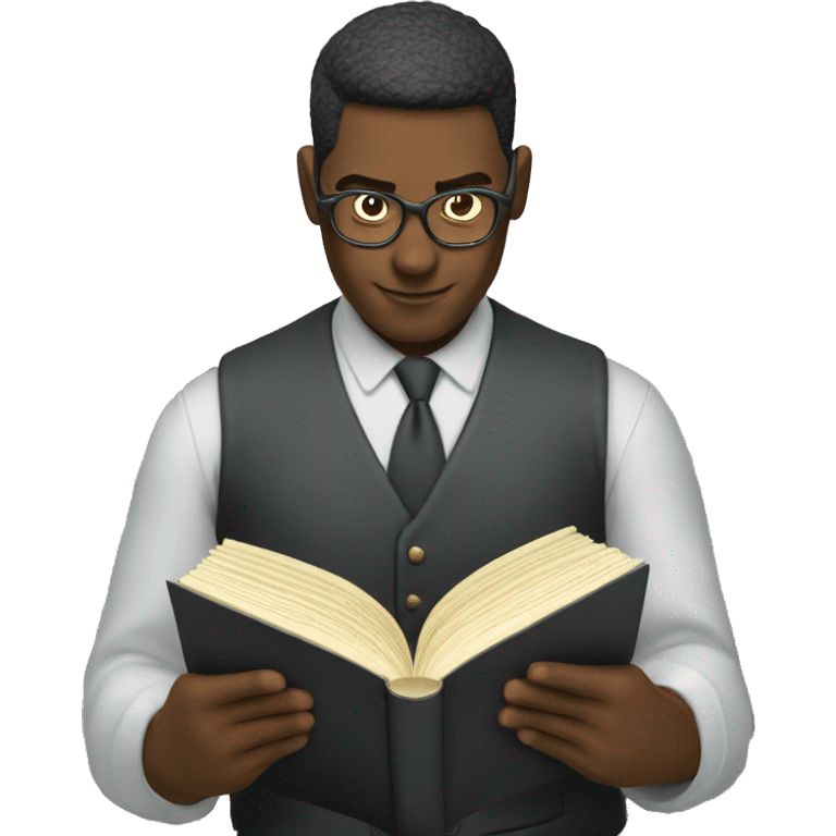 Currency man reading book emoji