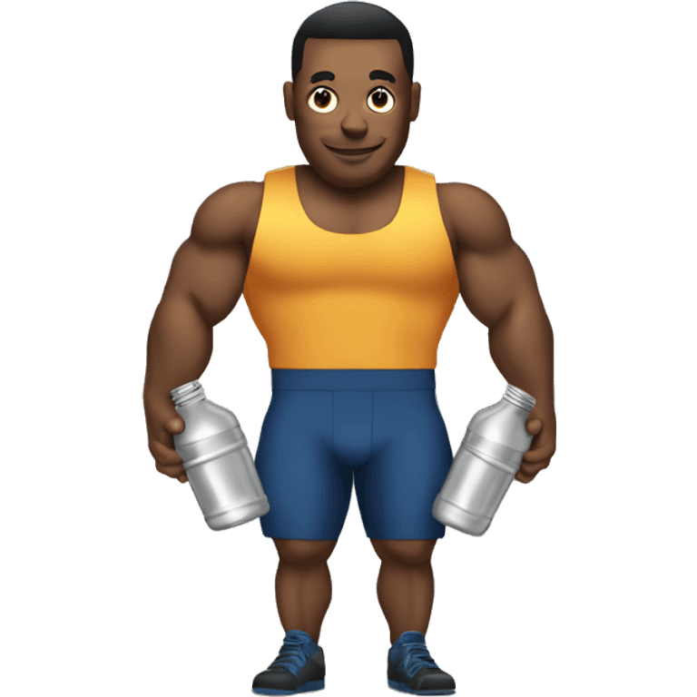 weightlifter drinking shaker emoji