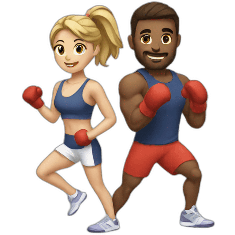 couple training together emoji