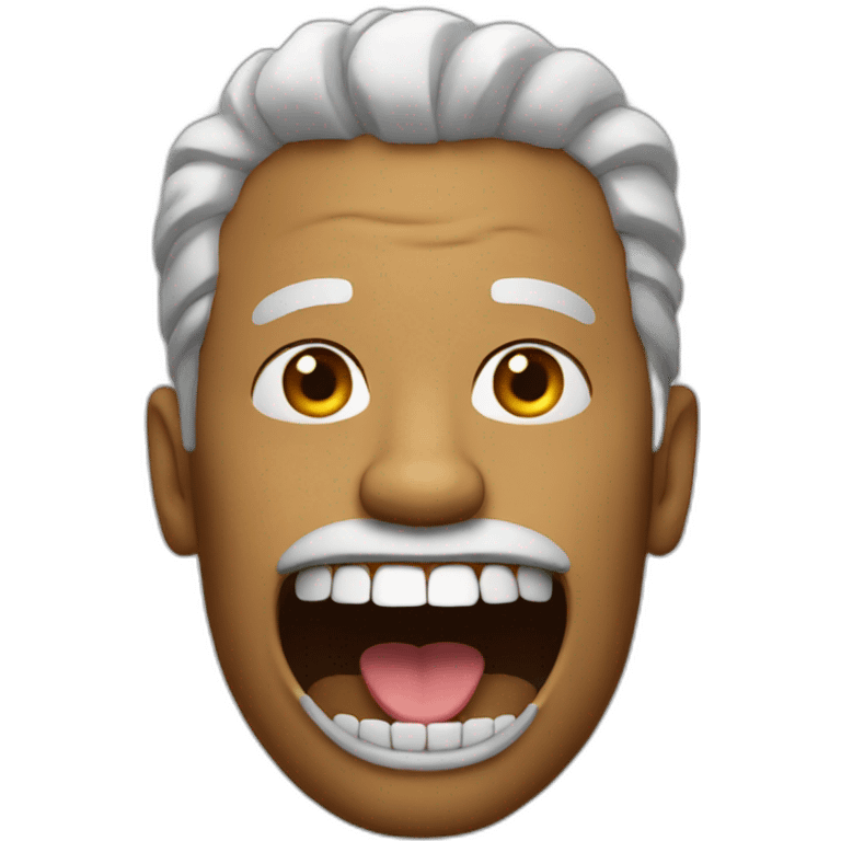 Man with a big mouth emoji