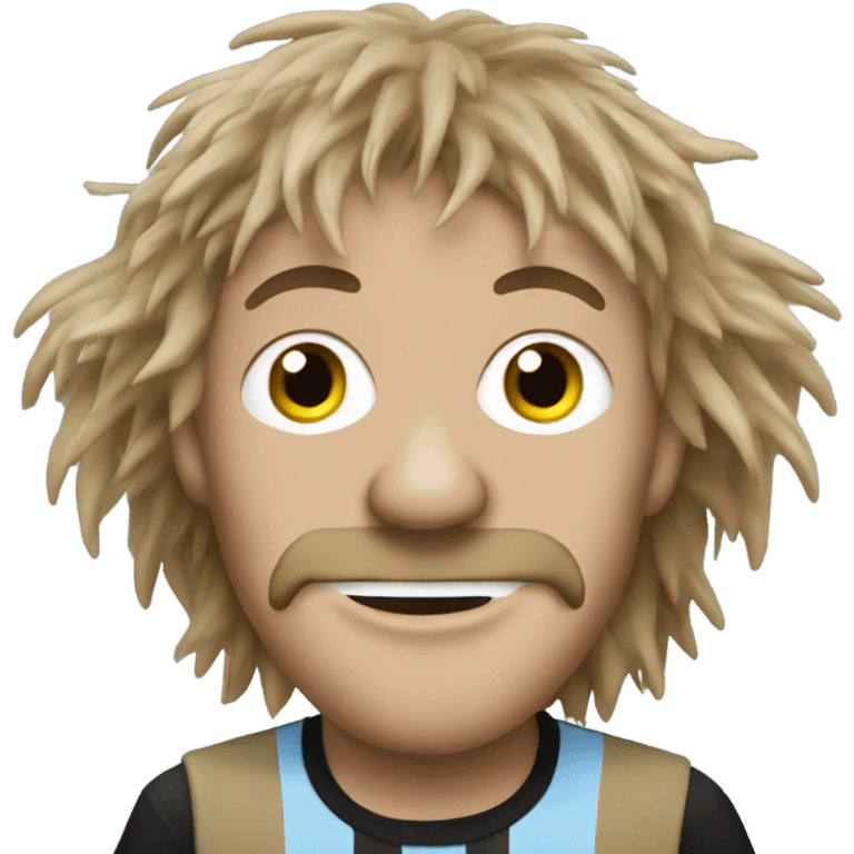 Worzel gummage wearing a Manchester City shirt  emoji