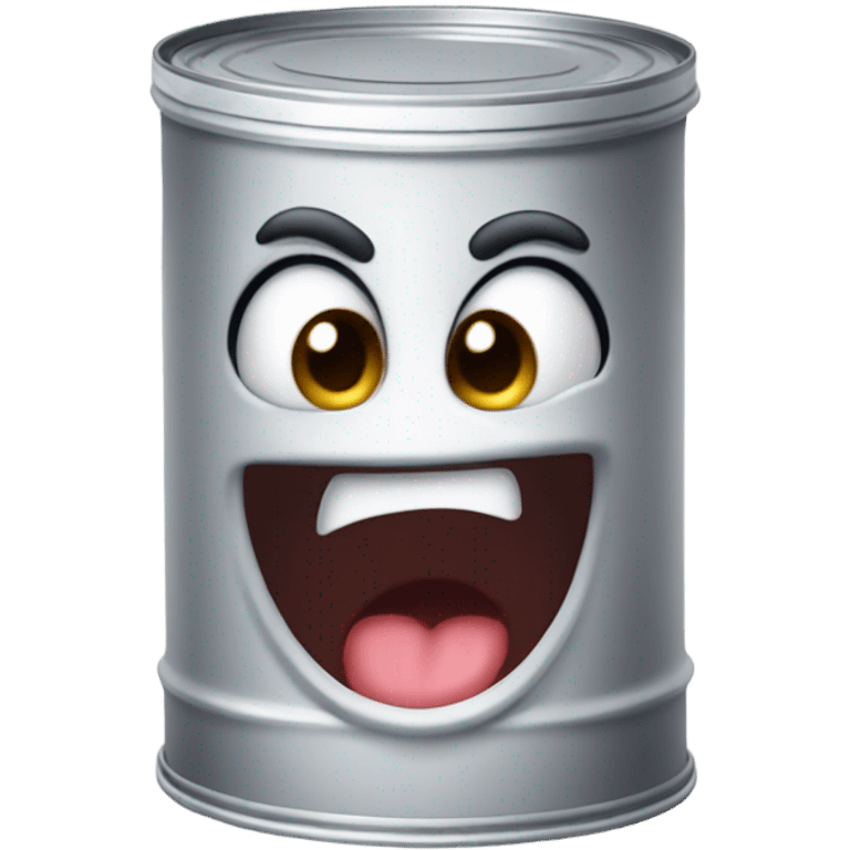 a cute paint can with a surprised look on one's face emoji